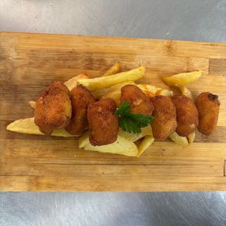 Croquetas de pollo con patatas