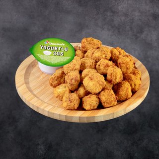 ქათმის ბურთულები 200 გრ + იოგურტ სოუსი