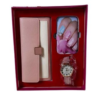 Set dama cu portofel si ceas - diverse culori
