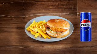 Pohovani pileći burger + Pepsi 0,33l