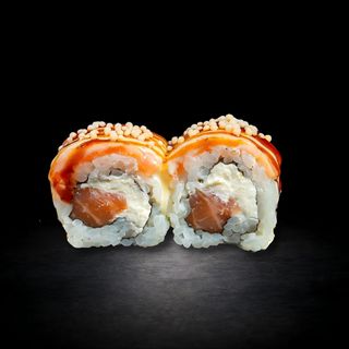 82. Uramaki De Salmó Amb Philadelphia I Masago (8 Uds.)