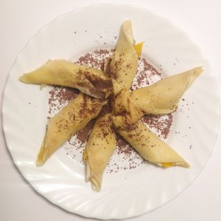 Млинці з бананами та персиком (200г)