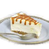 Tarta de queso con dulce de leche y coco rallado