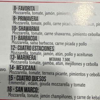 15. Pizza Cuatro Quesos