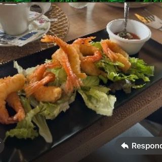 Langostinos en tempura