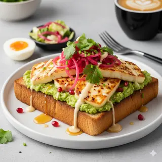 Shokupan spicy halloumi