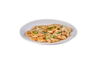 Pollo con bambù e funghi