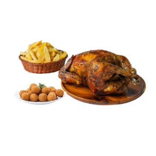 Pollo Con Patatas Y Croquetas