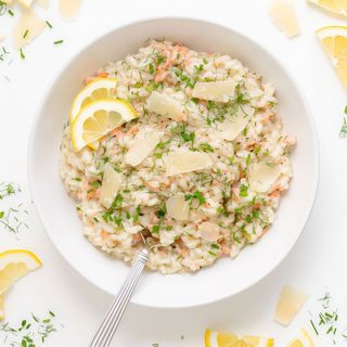 Risotto de salmón