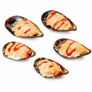 Mussels baked in spicy sauce 5 pieces 