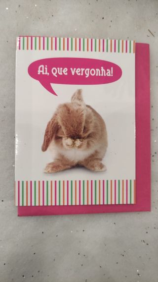 Cartão' Ai, que vergonha