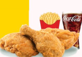 Menú Piezas De Pollo (3 Uds.)