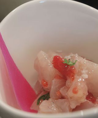 Tartara di branzino e rucola