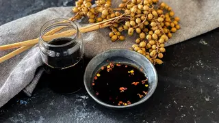 Handmade soy vinegard with ginger