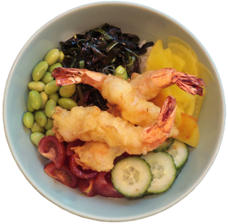 Poke Bowl z krewetkami w tempurze