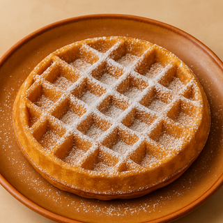 Gofre con azúcar glass