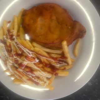 Pechuga Pollo Rebozada Con Patatas