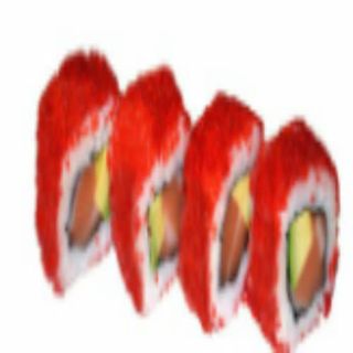 72. Uramaki De Salmón Con Aguacate Y Tobiko (8 Uds.)