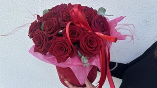 Flowerbox Czerwona Róża - 15 szt