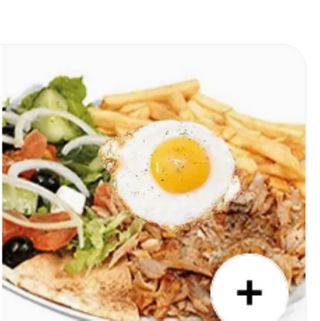 Menu Kebab de Vaca Prato Com Ovo