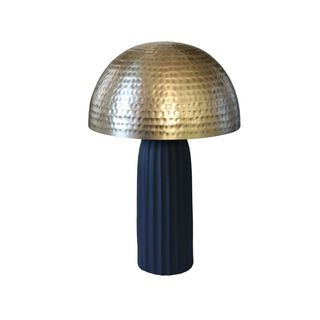 Lampa metal stolna 24x24 h37cm. Zlatna/crna