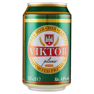 Birra bionda in lattina