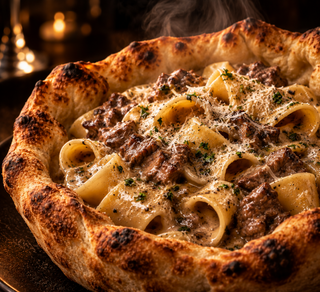 Pappardelle con Solomillo y Trufa 450°