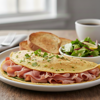 Omelette au jambon