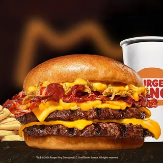 Kings Cheesy Bacon Double Menu 