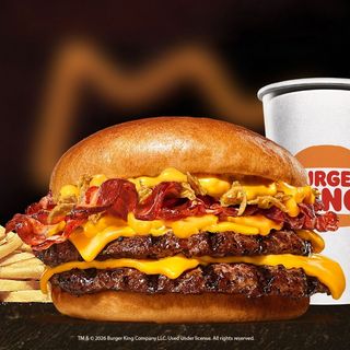 Kings Cheesy Bacon Double Menu 