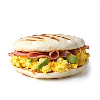 Arepa De Revuelto Con Jamón Perico Y Aguacate (1 Ud.)