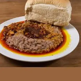 Ewa Aganyin, Plantain, Bread & Sauce