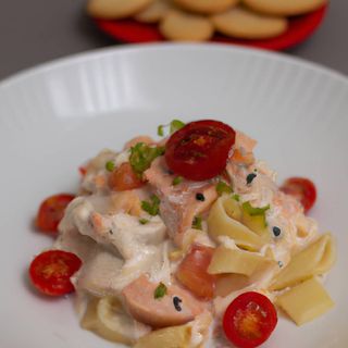 Salsa De Salmón Con Pasta Seca