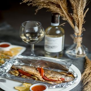 Форель с овощами в фольге