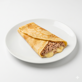 Crep con queso y atún