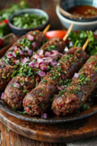 Brochettes De Viande Hachée