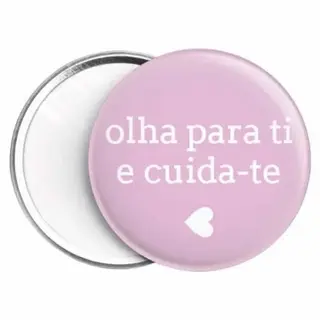 QDB Espelho de bolsa Olha para ti e cuida-te