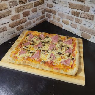 Pizza Jamón York y champiñones Familiar