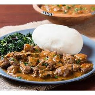 Beef dry fry with  ugali