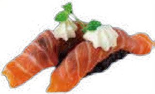 Nigiri De Arroz Negro Con Salmón Con Queso (2Uds.)