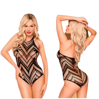 Боді З Геометричним Орнаментом Penthouse - Go Hotter Black S/l So4381