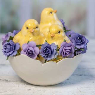 Puisori in ou cu flori mov