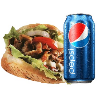 Pita Kebab con Pepsi