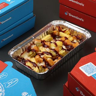 კარტოფილი გურმე ქათმით და ბარბექიუს სოუსით