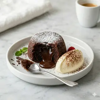 Tortino di cioccolato con cuore fondente