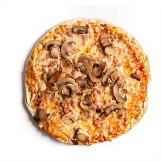 Pizza De Jamón Y Champiñones  (Mediana)