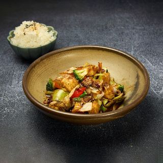 Rainbow tofu wok