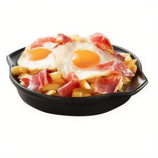 huevos rotos con jamón ibérico