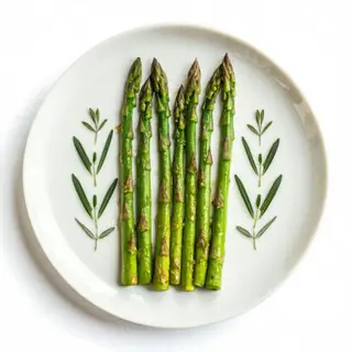 Esparragos verdes a la brasa con romesco