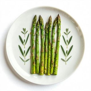 Espárrago Verde a la Brasa Con Queso de Cabra